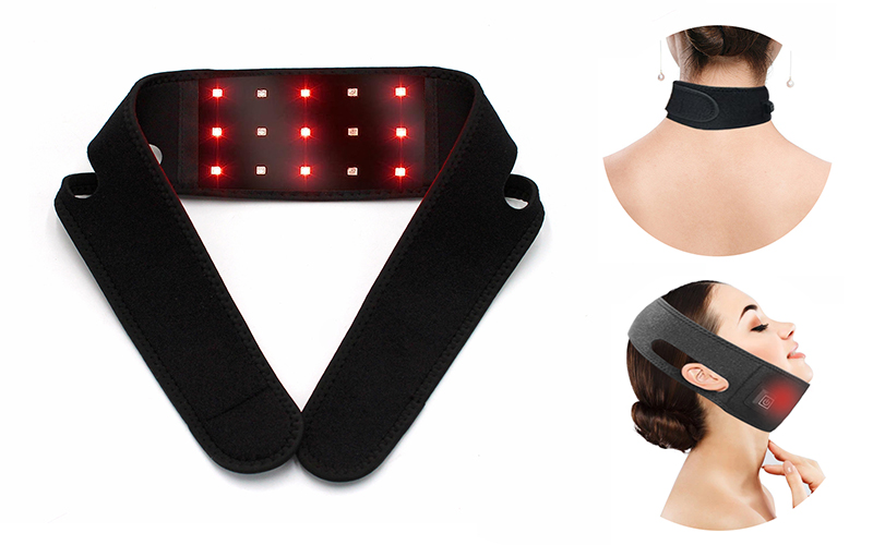 YD-019 Red Light and Near Infrared Red(NIR) Light Therapy Strap for Chin and Neck