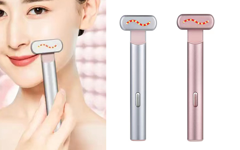 RG-001 4 in 1 Facial Beauty Red Light Therapy LED Wand Handheld for Neck Face Beauty 