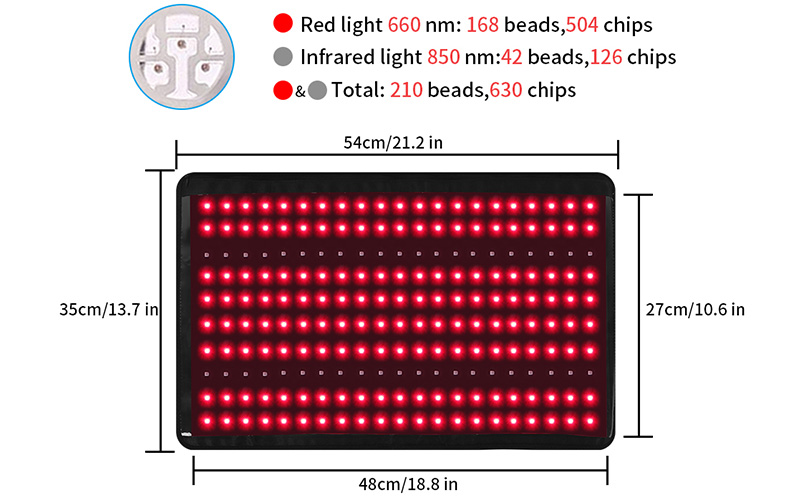 YD-004 Red light and Near Infrared Red(NIR) Light therapy Belt