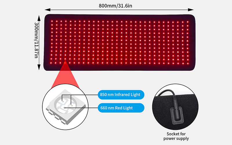 YD-015 Pain Relief Red light and Near Infrared Red(NIR) Light therapy Pad